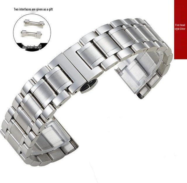 Meister Wu Zhu Uhrenarmband Edelstahl, Silber, 23mm, Unisex - Bild 1