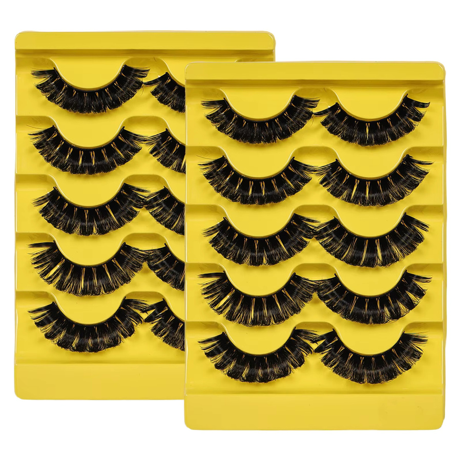 BLL.cf Falsche Wimpern DD Russische 3D Flauschige, 2 Pack, Unisex - Bild 5