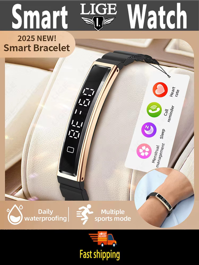 LIGE Smartwatch für Herren in Silber mit Wasserdichtigkeit, Herzfrequenzmessung, Blutsauerstoffmessung und Schlafüberwachung - Bild 5