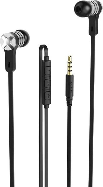 Hama In-Ear Kopfhörer Intense mit Mikrofon und Flachbandkabel in Schwarz - Bild 1