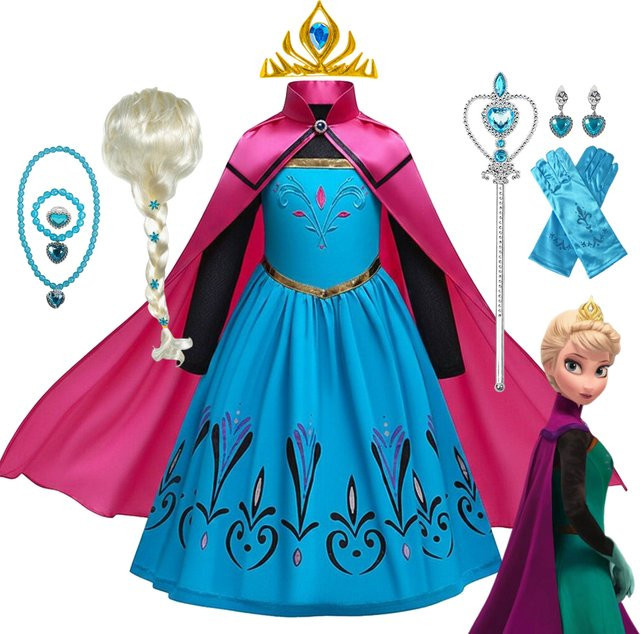 Disney Frozen Elsa Prinzessin Kinderkostüm, Blau - Bild 1