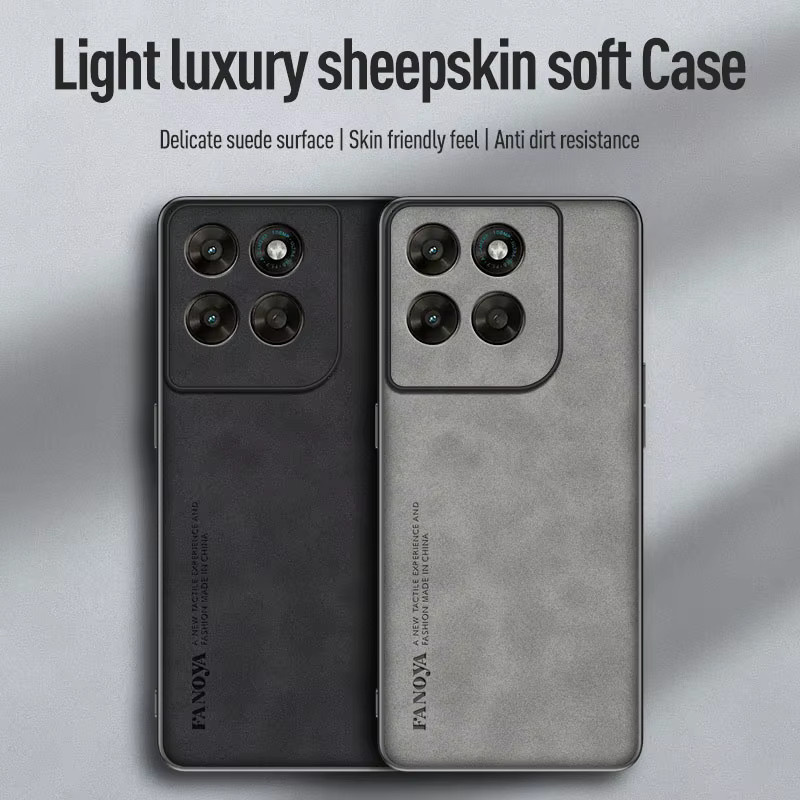 Motorola Business Schafsleder Handyhülle in Grau für Moto G77 G67 G57 G17 G86 G56 G85 G55 G15 G05 Edge 70 Ultra Fusion Protect Cover - Bild 2