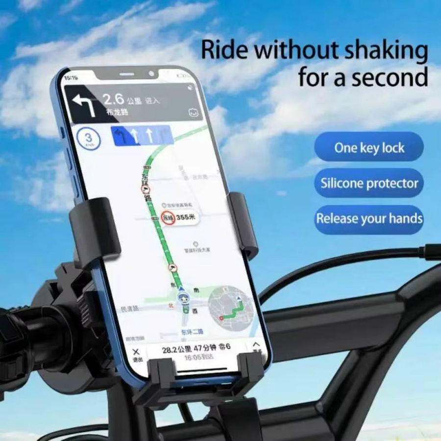Universeller Silikon Handyhalter für Motorrad und Fahrrad, verstellbare Smartphone Halterung für MTB und Lenker in Schwarz oder Grau - Bild 2