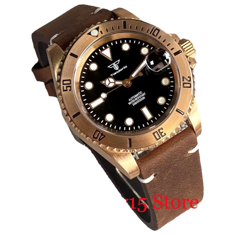Tandorio Armbanduhr, Automatik, Bronze, Grün, 40 mm, Herren - Bild 6