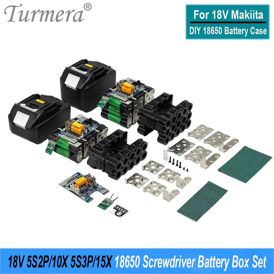 Turmera Schraubendreher-Batteriegehäuse für BL1830 mit 30 A BMS und Torx, 18 V 21 V DIY 18650 Li-Ionen-Batteriehalter-Baugruppe - Bild 2