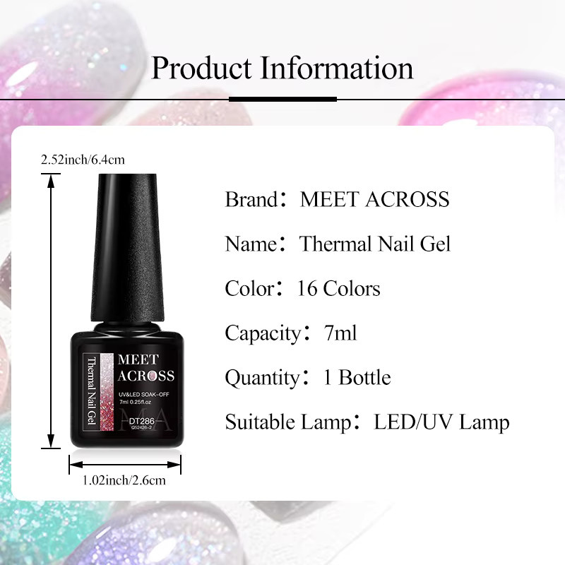 Meet Across Thermo Gel Nagellack, 7 ml, Glänzend - Bild 6