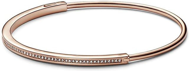 POMOiii Armreif 925 Sterlingsilber, Kristall-Pflaster, beige, Damen, 17,5 cm - Bild 1