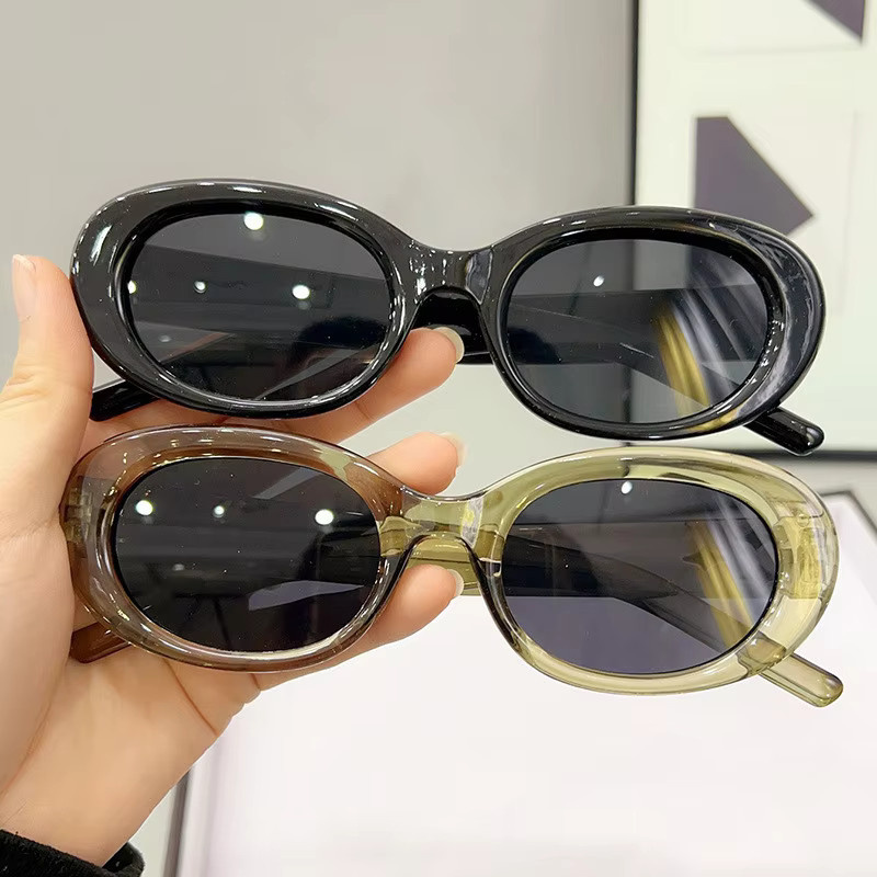 DIXSG Sonnenbrille, oval, Vollrand, Kunststoff, Unisex, black - Bild 1