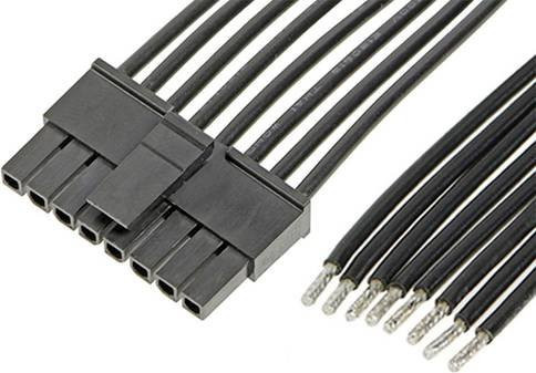 Molex Buchsengehäuse-Kabel mit 8 Polen in Schwarz und Gold (2147512081) - Bild 1