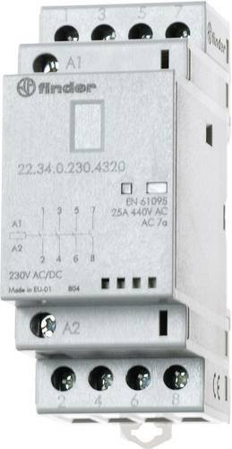 Finder Installationsschütz 22.34.0.024.4620 in Weiß mit 2 Öffnern und 2 Schließern für 250 V/AC und 440 V/AC - Bild 1