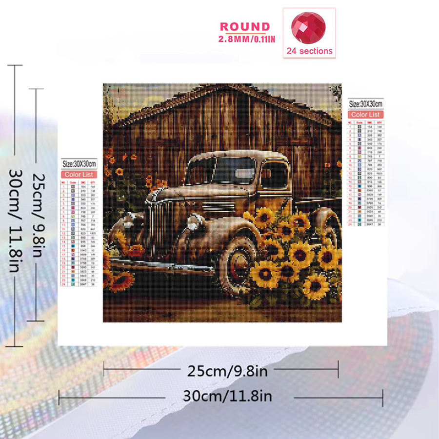 Momoart DIY Diamantstickerei Set mit Blumen- und Landschaftsmotiv in Multicolour als Acryl-Mosaik-Handwerk zur Dekoration für dein Zuhause - Bild 2