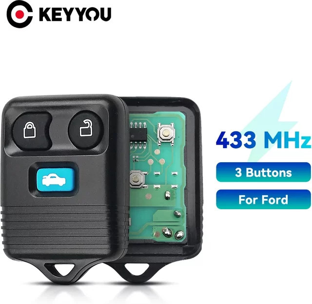 KEYYOU Fernbedienung Auto Schlüssel für Ford Transit MK6 Connect, 3/4 Tasten Keyless Entry, Schwarz - Bild 1