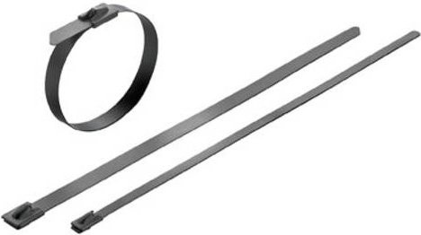 Weidmüller SCT-C 4.6/125 Kabelbinder aus Edelstahl in Silber, 100 Stück - Bild 1