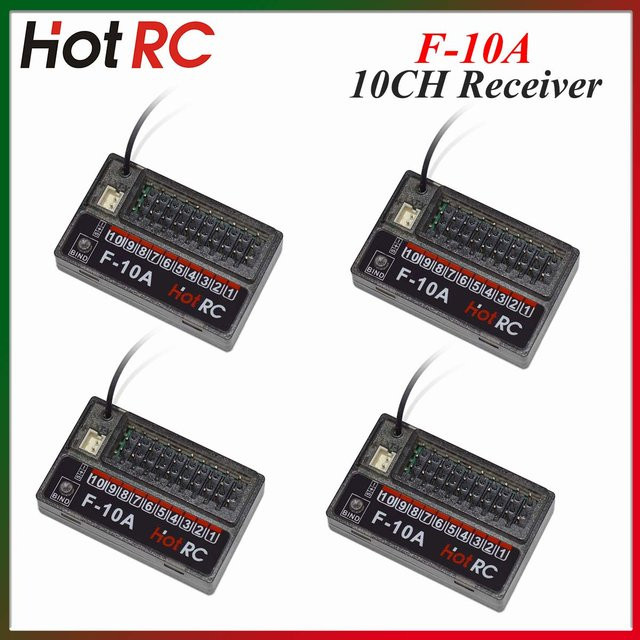 HotRC Radio System F-10A, 2,4G 10CH Empfänger, Spannung Rückkehr PWM DC 4V-9V - Bild 1