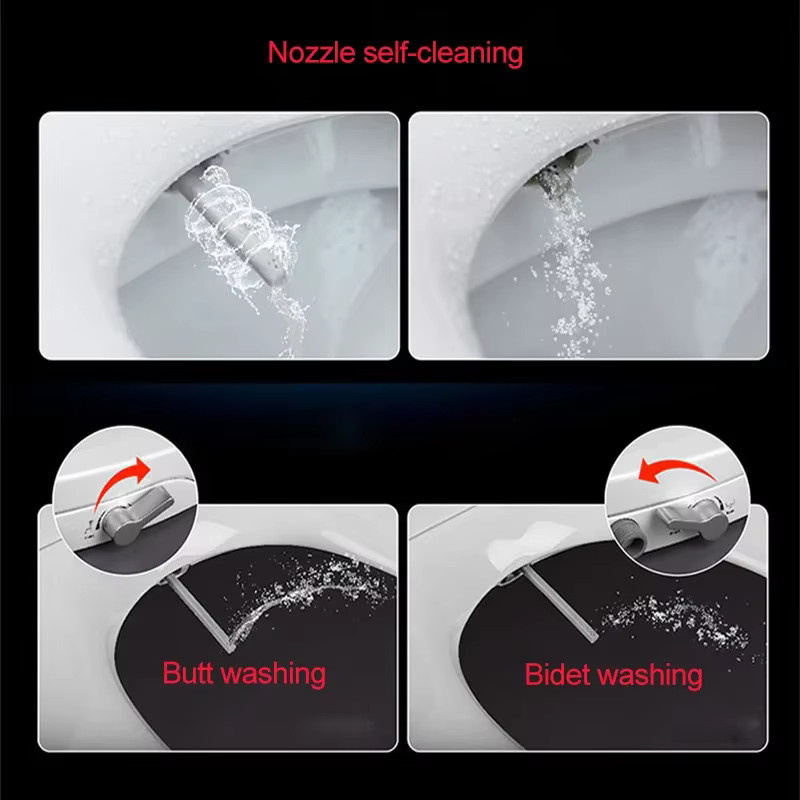 WETIPS Japanischer Bidet Toilettensitz ohne Strom, Farbe: Weiß - Bild 2