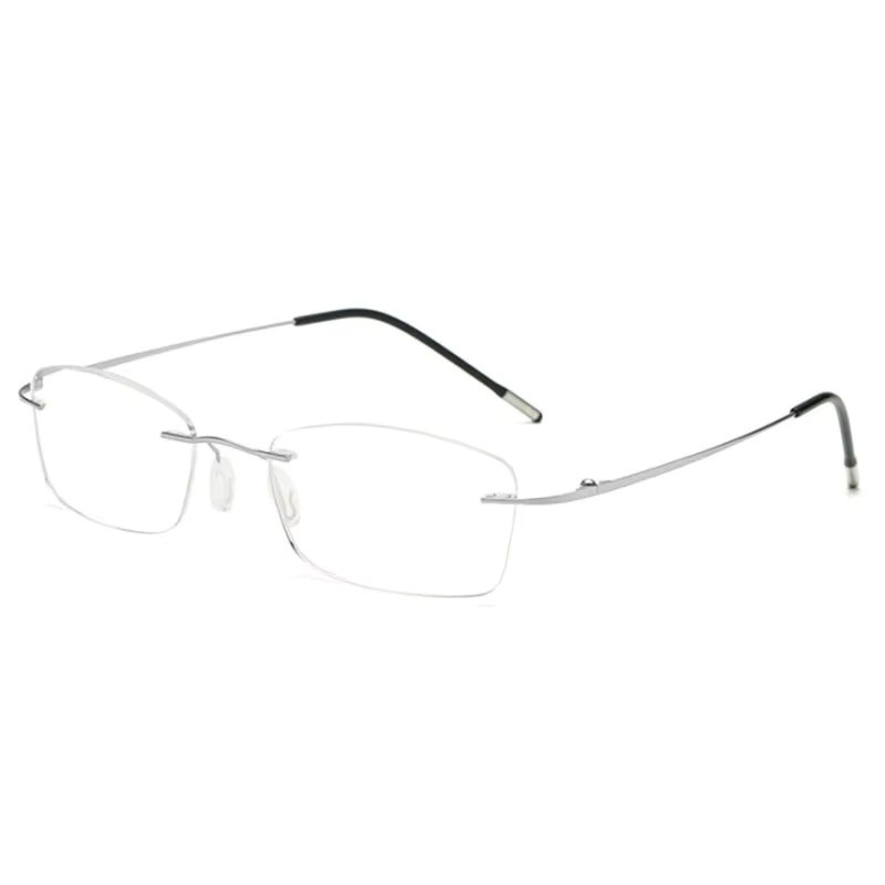 Rahmenlose Lesebrille, quadratisch, Metall, Unisex - Bild 2