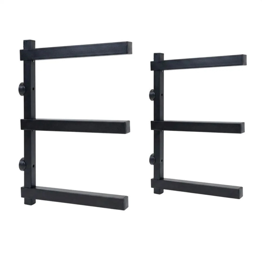 PROREGAL Kragarmregal zur Wandmontage für Holzlagerung, 2er Set, Schwarz, 3 Ebenen, 50 kg Traglast pro Ebene - Bild 2