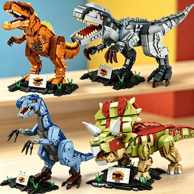JIE-STAR Jurassic Dinosaurier Welt Tierpark Dinosaurier-Figuren Bausteine - Bild 1