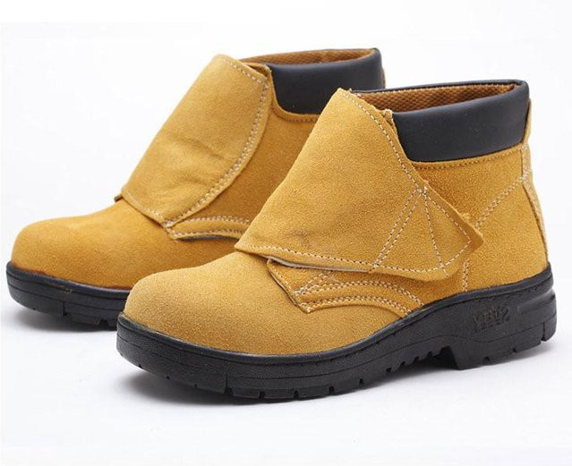 Avant-garde Arbeitsschutzschuhe für Herren aus Leder in Beige, Größe 46, mit Stahlkappe, anti-quetsch- und durchtrittsicher - Bild 1