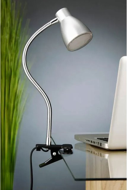 Briloner LED-Klemmleuchte Grip Titan in Silber mit warmweißem Licht und verstellbarem Clip - Bild 1