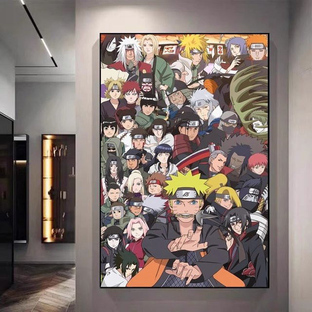 Bandai Wandkunst Kakashi Uchiha und Akatsuki Anime-Dekoration in Multicolour - Bild 1