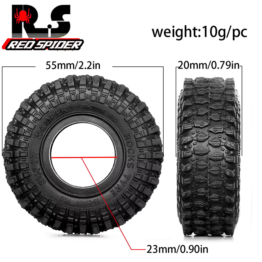 RS Red Spider 1,0 Reifen Rock Terrain Crawler, Zubehör - Bild 2
