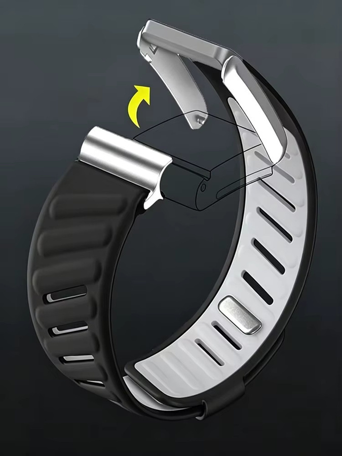 QCTOG Smartwatch-Armband, Silikon, Schwarz, Whoop 5.0 MG - Bild 5