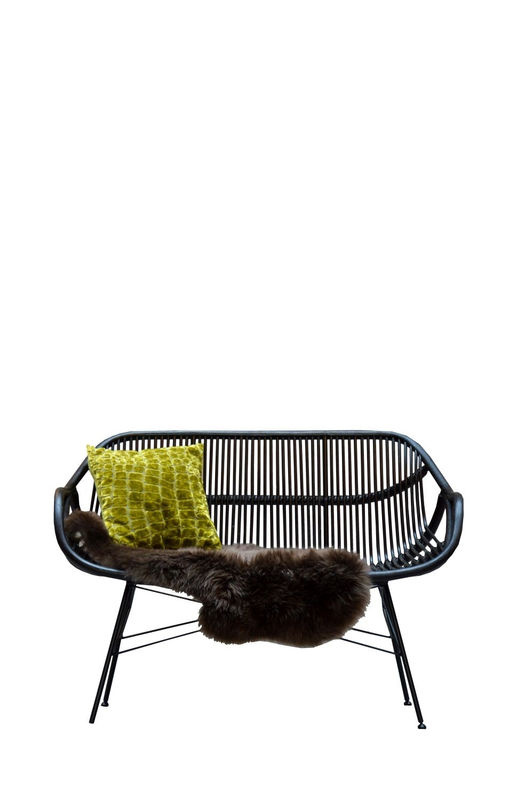 Jan Kurtz Yara 2 Sitzer Bank im 60er Jahre Stil aus Rattanrohren - Bild 3