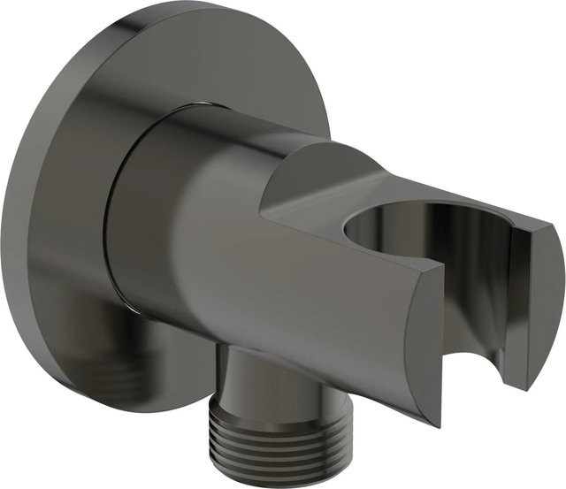 Ideal Standard Brausehalter Idealrain Atelier rund mit Anschluss Magnetic Grey matt - Bild 1