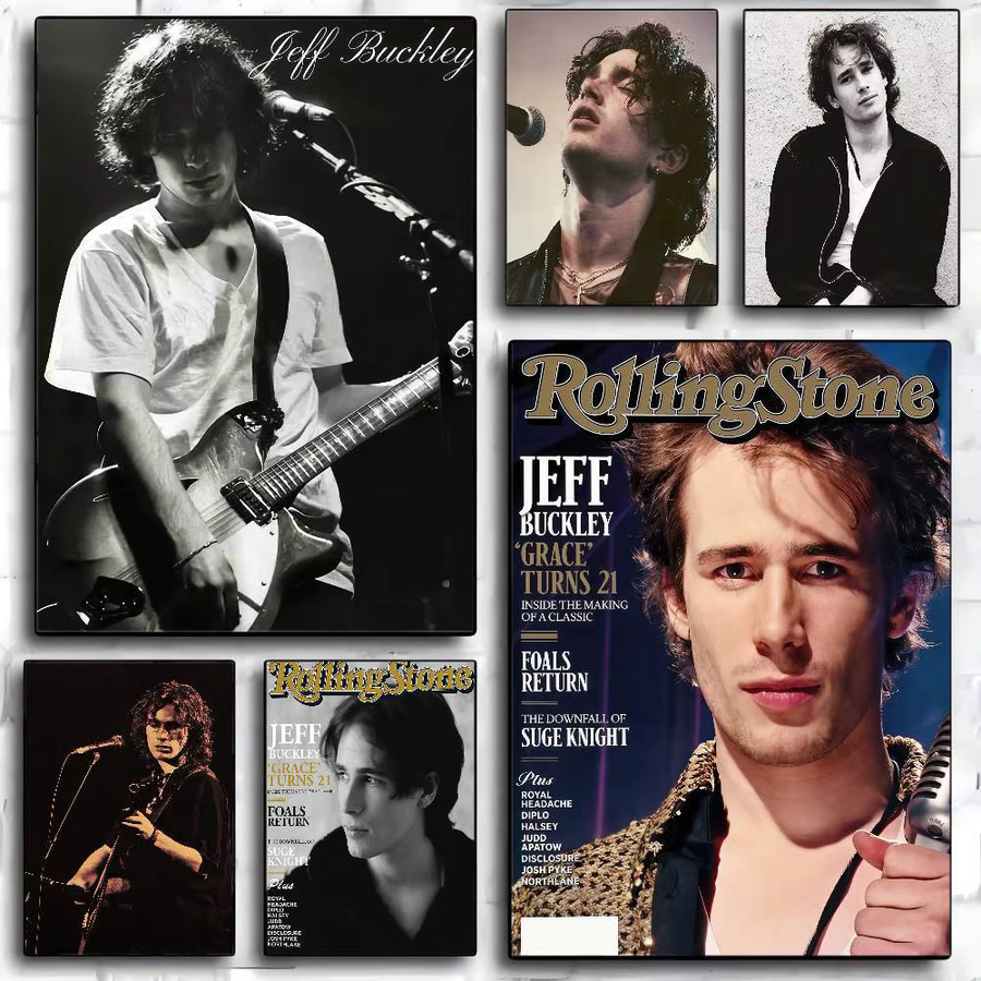 J-Jeff B-Buckley Singer Classic Movie Poster Wandkunst im skandinavischen Design, Mehrfarbig - Bild 2