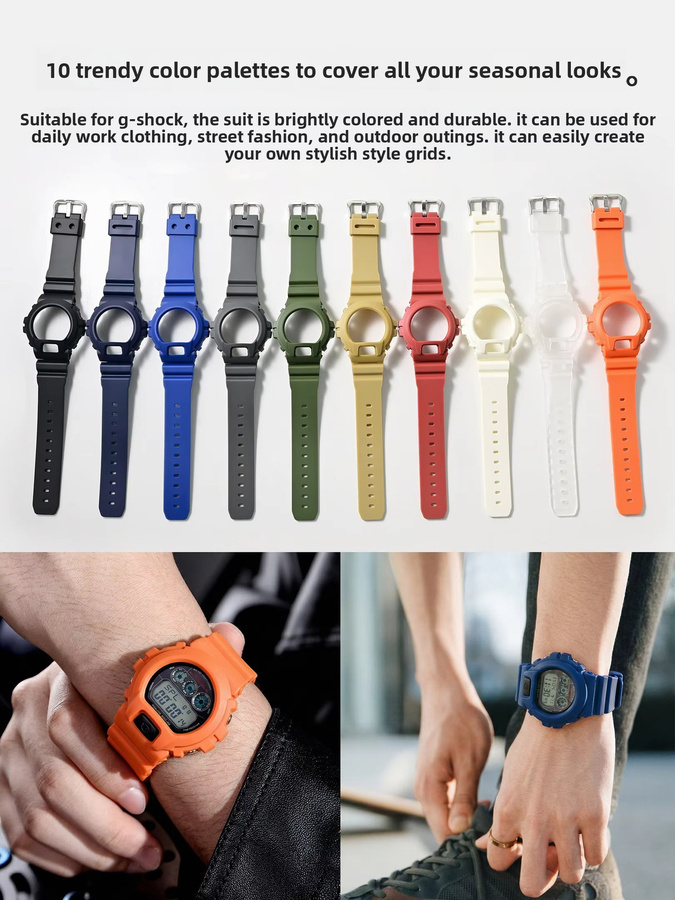 Casio Uhrenzubehör, Out Bezel Mod-Kit, Silikon, Schwarz, Unisex - Bild 2