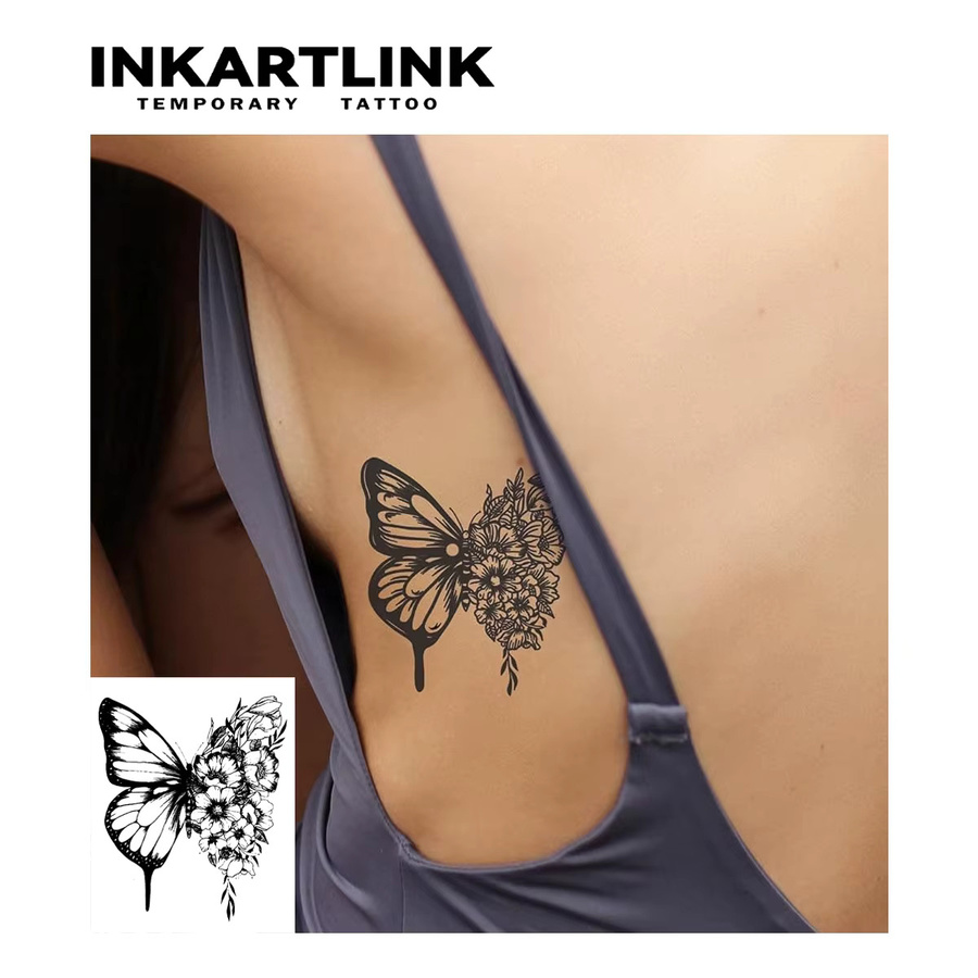 INKARTLINK Schmetterlings-Temporärtattoo, wasserfest, semi-permanent - Bild 2