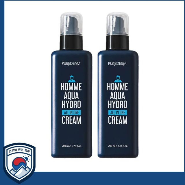 PUREDERM Homme Aqua Hydro All-In-One Creme, 2 x 200 ml, Herren - Bild 1