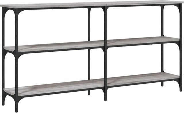 vidaXL Konsolentisch in Grau Sonoma aus Holzwerkstoff und Metall, B/T/H: 150 x 29 x 75 cm - Bild 1