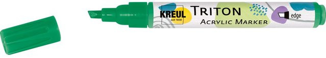 KREUL Triton Acrylic Marker edge Permanentgrün mit Keilspitze für Profis - Bild 1