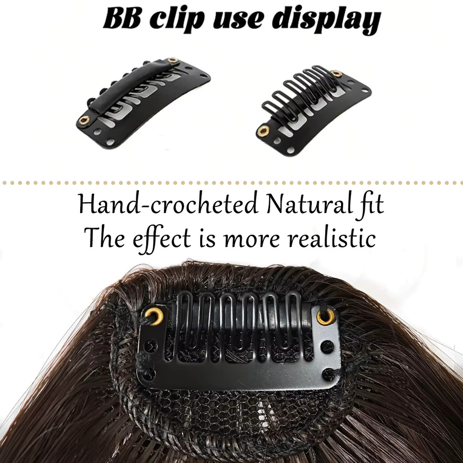 Horsepower star Synthetische Clip-in-Ponyfransen, schwarz, Damen - Bild 5