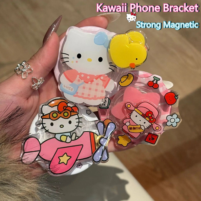 Sanrio Magnetischer Telefonhalter für MagSafe, Kawaii Acryl-Ständer und faltbare Handyhülle, Multicolour - Bild 1