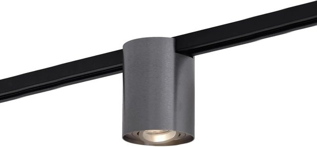 QAZQA Moderner 1-phasiger Schienenstrahler Iconic Rondoo Up in Gunmetal Grey - Bild 1