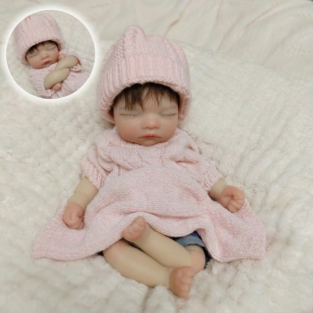 OtardDolls Silikon-Reborn-Puppe, Mädchenpuppe, 10 Zoll, Rosa / Pink - Bild 1