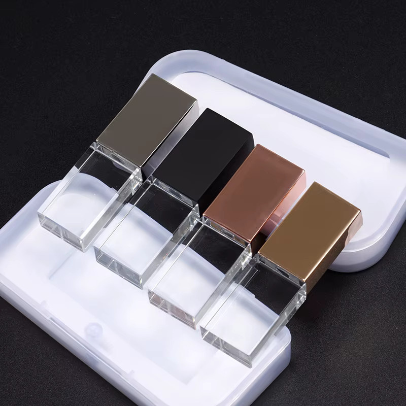 JASTER USB-A Flash Drive mit LED-Licht, 128GB, in Silber Gold Schwarz - Bild 2