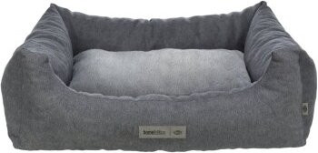Trixie Hunde-Bett Liano in Grau mit herausnehmbarem Bezug und rutschfester Unterseite, B/T/H: 90 x 90 x 30 cm - Bild 1