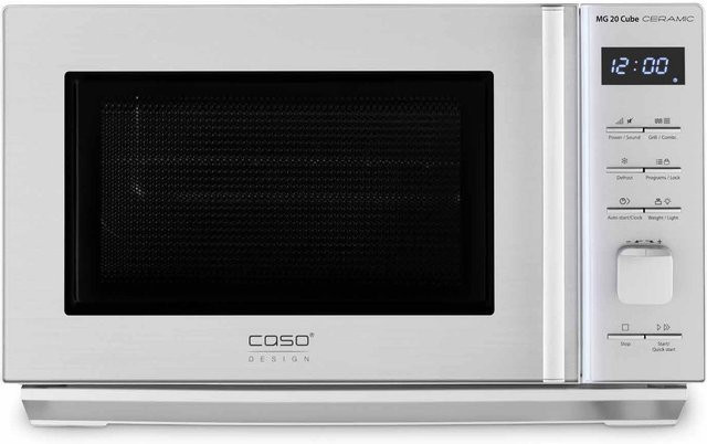 Caso MG 20 Cube Ceramic Kombi-Mikrowelle mit Grill in Silber - Bild 1