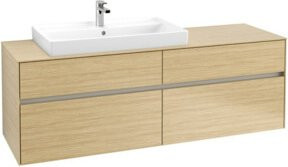 Villeroy & Boch Waschtischunterschrank Collaro in Nord Eiche mit LED-Beleuchtung und internen Schubladen, B/T/H: 160 x 54,8 x 50 cm - Bild 1