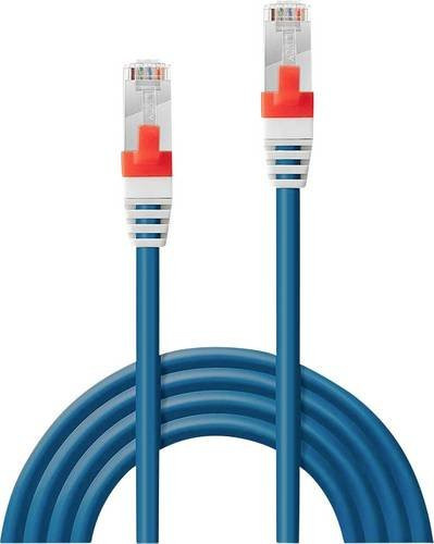 Lindy RJ45 Patchkabel CAT 6a S/FTP Ethernet LAN Blau 0,50 m - Bild 1