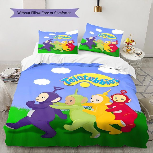 Teletubbies Bettwäsche-Set mit Motiv von Dear YuZong, bestehend aus 1 Bettbezug und 2 Kissenbezügen, Mehrfarbig, B/H: 240 x 220 cm - Bild 1