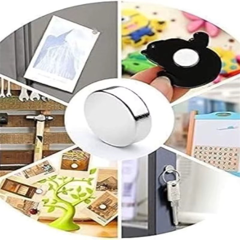 U-POLEMAG Runde Magnete in Silber, Set für Whiteboards, Kühlschrank und DIY-Projekte, Durchmesser: 10 mm, Dicke: 2 mm oder 3 mm - Bild 3