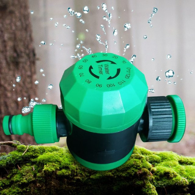 Automatisches Gartenbewässerungssystem mit Sprinkler- und Tropfbewässerungsset in Grün - Bild 1