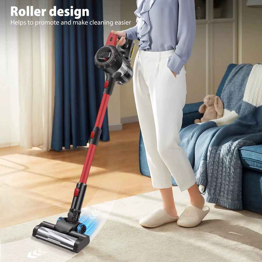 DayPlus Kabelloser Akku-Stabstaubsauger 8-in-1 mit 15000Pa Saugkraft, LED-Licht und 3000mAh Akku für Teppich und Hartböden - Bild 3