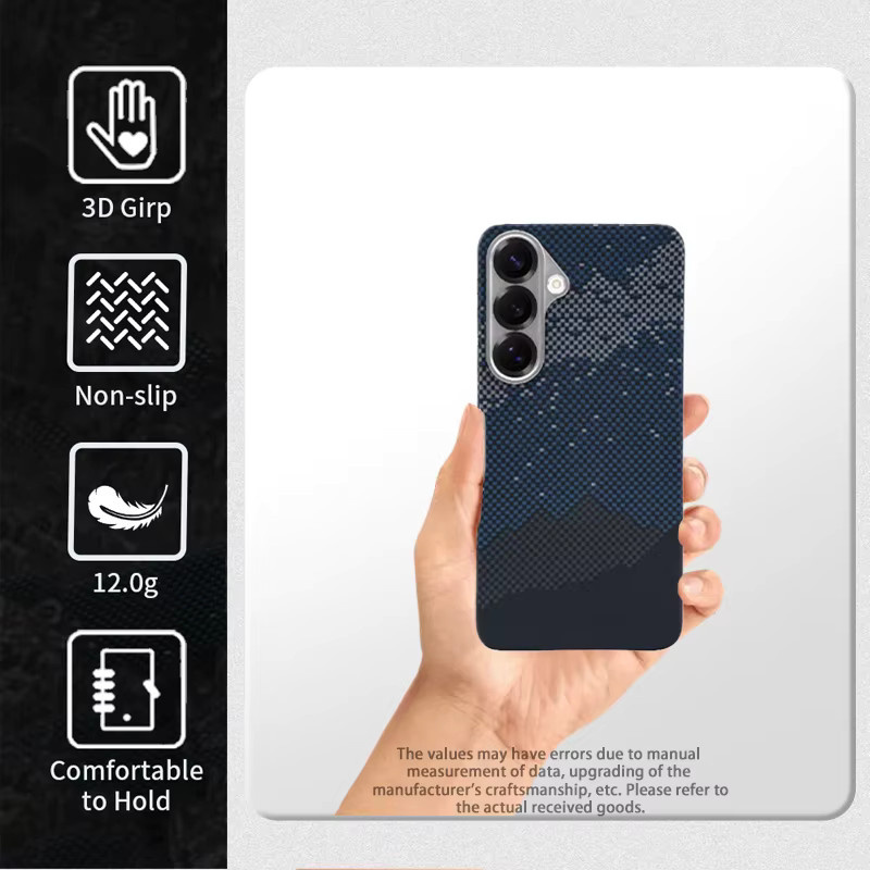 Carbon Handyhülle für Samsung Galaxy S25 und S25+ Plus mit MagSafe und Kevlar Schutz, Schwarz - Bild 3