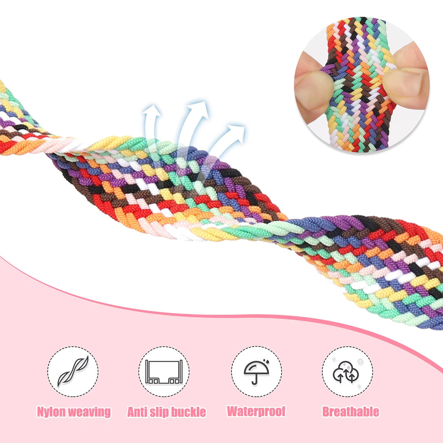 Uhrenarmband Nylon, Magnetband, Samsung Galaxy Watch 8, Unisex, Bunt - Bild 3